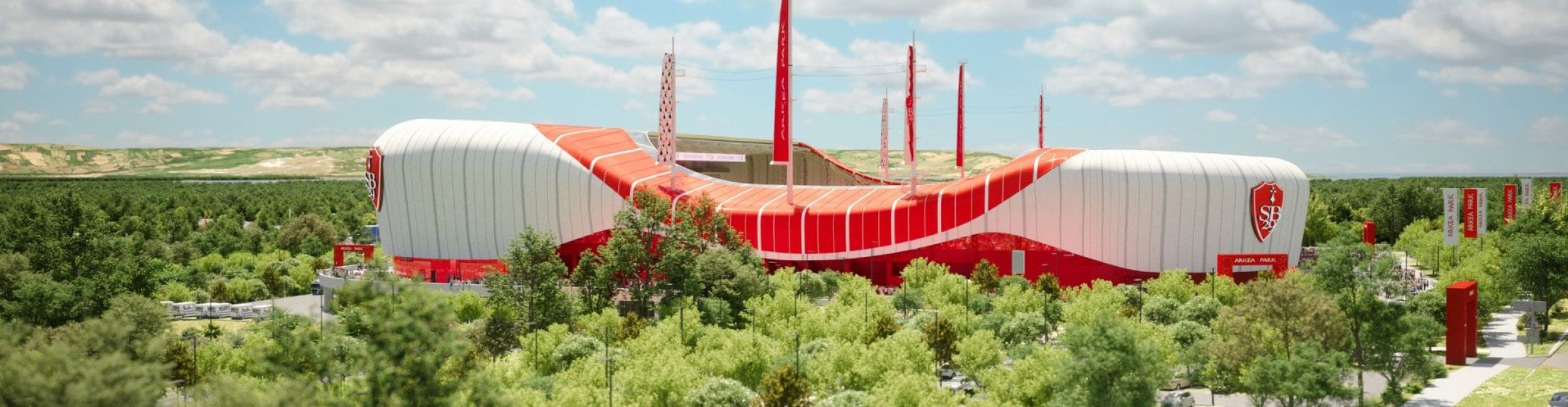 emplacement du stade arkea à brest 