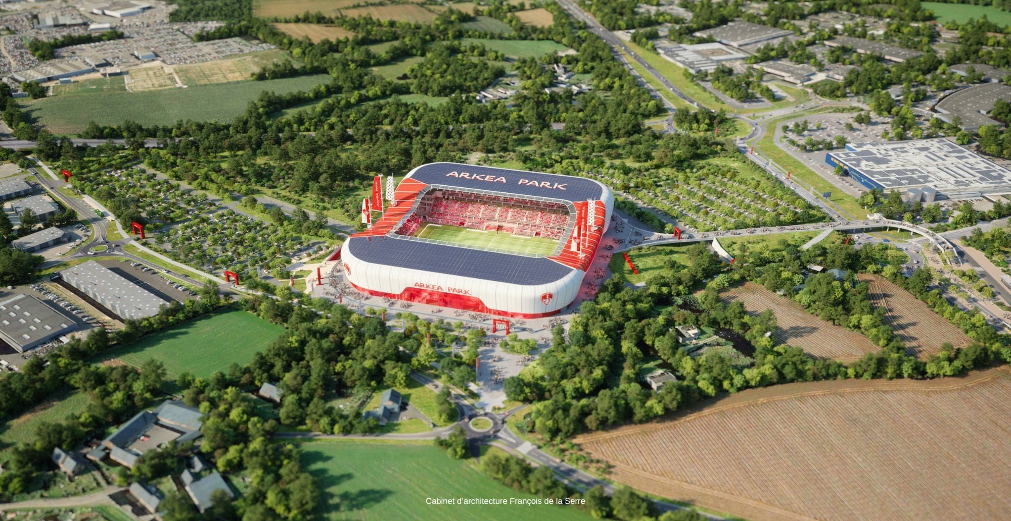 stade arkea park à brest en projet