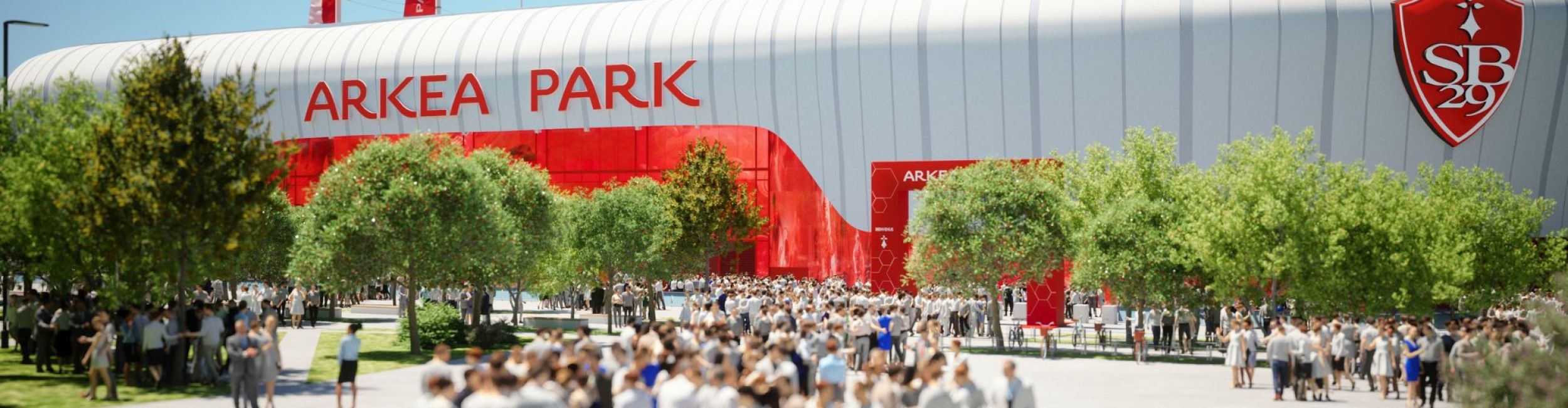 entrée de l'arkea park futur stade brestois