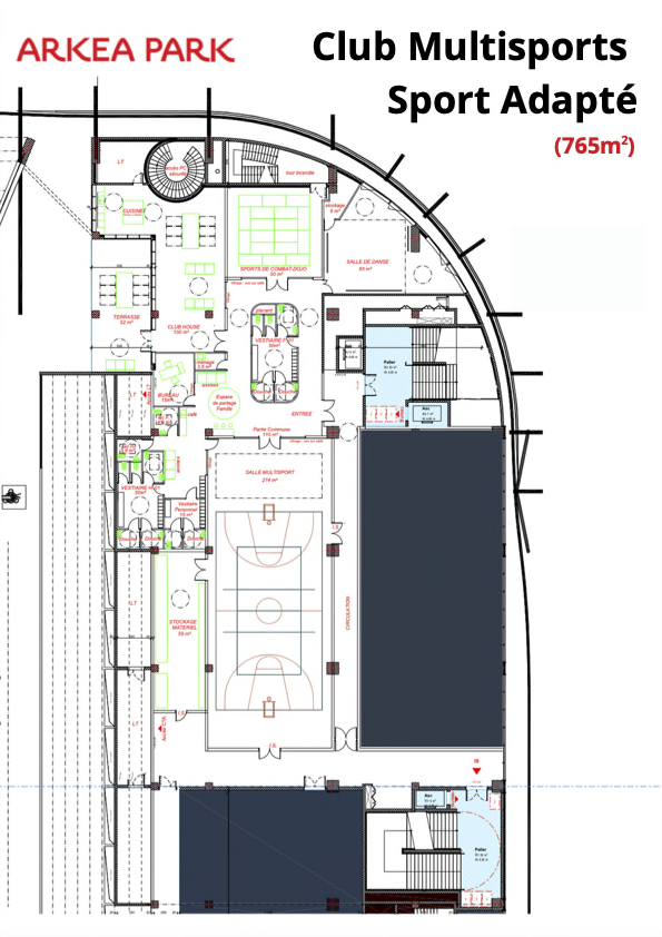 club multisports avec sports adaptés à l'arkea park