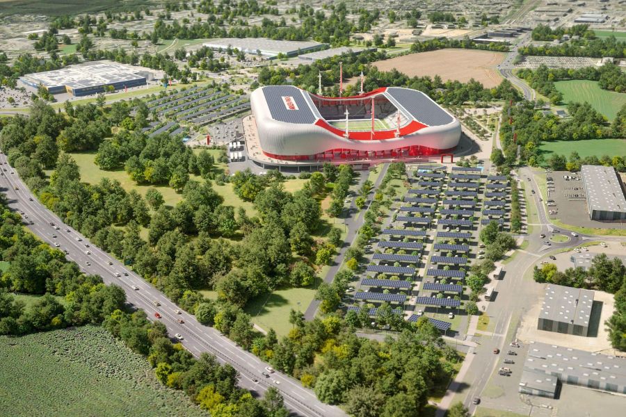 arkea park à brest vue en hauteur