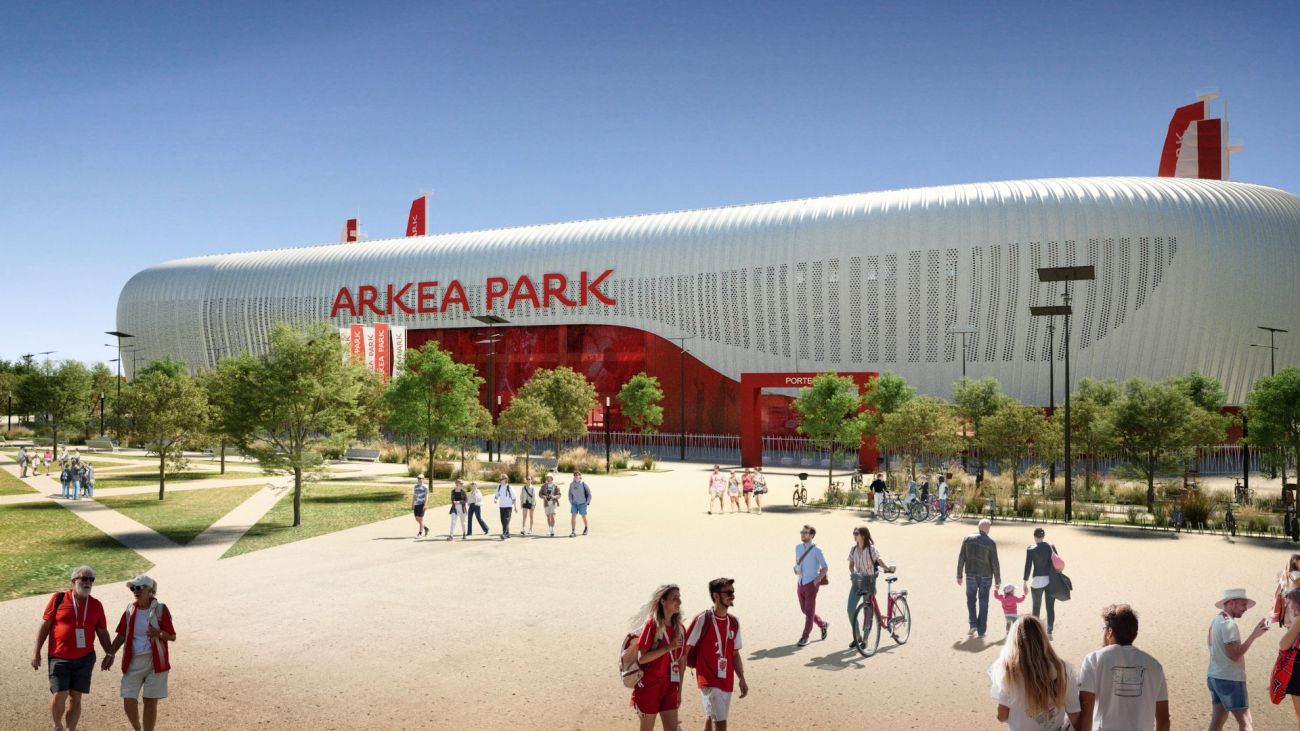 l'esplanade de l'arkea park à brest